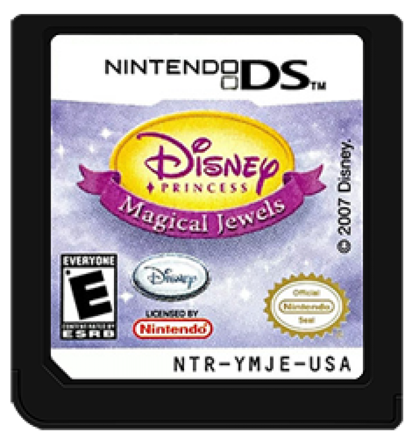 Disney Princess: Magical Jewels cartridge art for Nintendo DS (DS) fantasy adventure video game