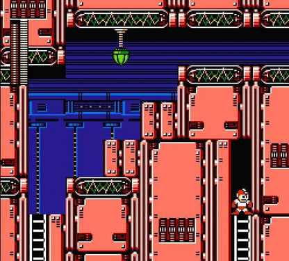 Mega Man 4 cartridge for the Nintendo Entertainment System featuring the classic blue robot hero battling Dr. Wily in a retro 8-bit side-scrolling action platformer gameplay