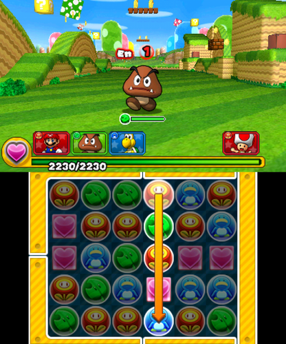 Puzzle & Dragons Z + Puzzle & Dragons Super Mario Bros Nintendo 3DS 3DS for puzzle role playing video game fans featuring match three puzzle battles monster collecting character progression colorful dungeons Mario characters special attacks team building challenging stages and addictive Nintendo 3DS gameplay collectible gaming appeal gameplay