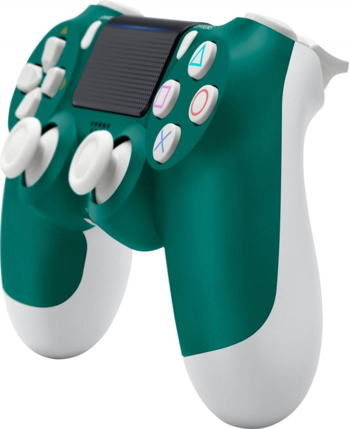 PS4 DualShock 4 alpine green controller featuring wireless design, touchpad controls, and classic PlayStation button layout