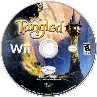 Disney's Tangled disc cover art for Nintendo Wii (Wii) video game