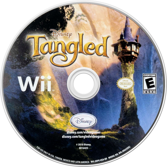 Disney's Tangled disc cover art for Nintendo Wii (Wii) video game