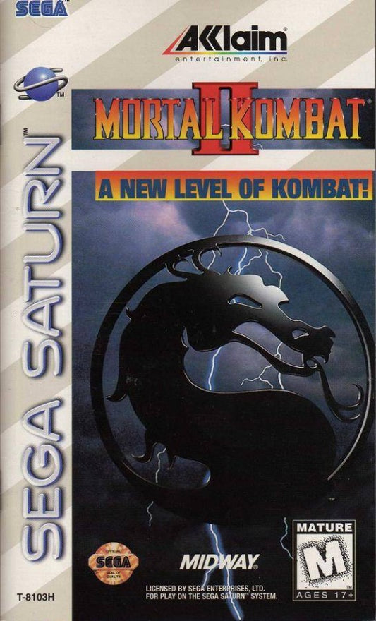 Mortal Kombat II cover art for Sega Saturn SS video game