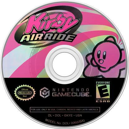 Kirby Air Ride [Player's Choice] disc cover art for Nintendo Gamecube racing video game. 