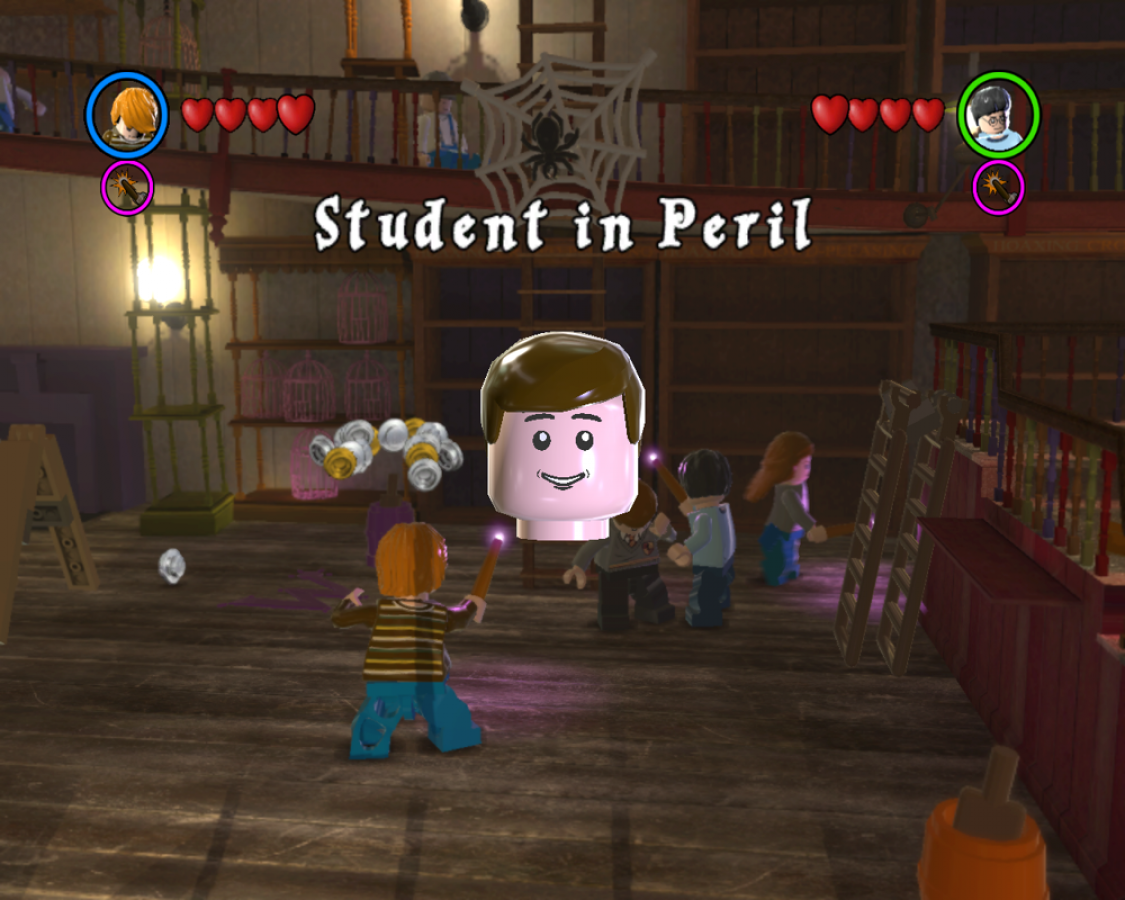LEGO Harry Potter Years 5 to 7 Nintendo Wii game featuring action adventure gameplay based on the final Harry Potter films with spell casting puzzle solving cooperative multiplayer character unlocks and LEGO style humor across Hogwarts and beyond gameplay