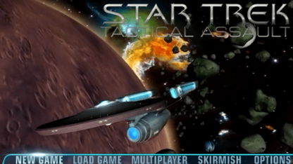 Star Trek: Tactical Assault home screen for PlayStation Portable (PSP) strategy action game