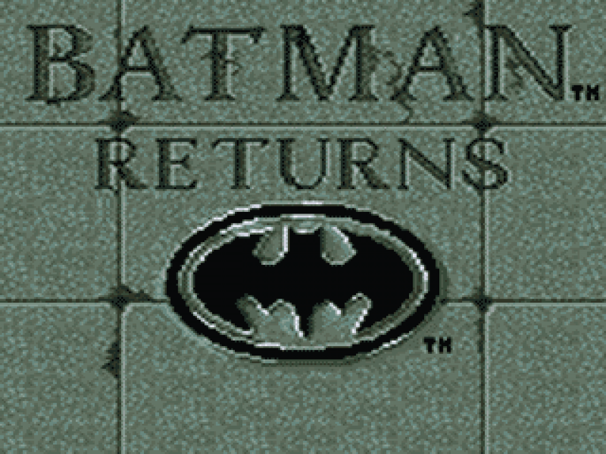 Batman: Returns title screen art for Sega Game Gear (GG) video game
