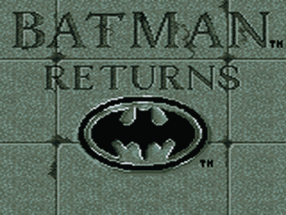 Batman: Returns title screen art for Sega Game Gear (GG) video game