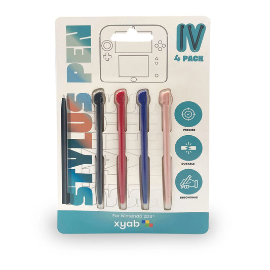 4 Pack Plastic Stylus for Nintendo 2DS replacement touch screen pens accessories front package