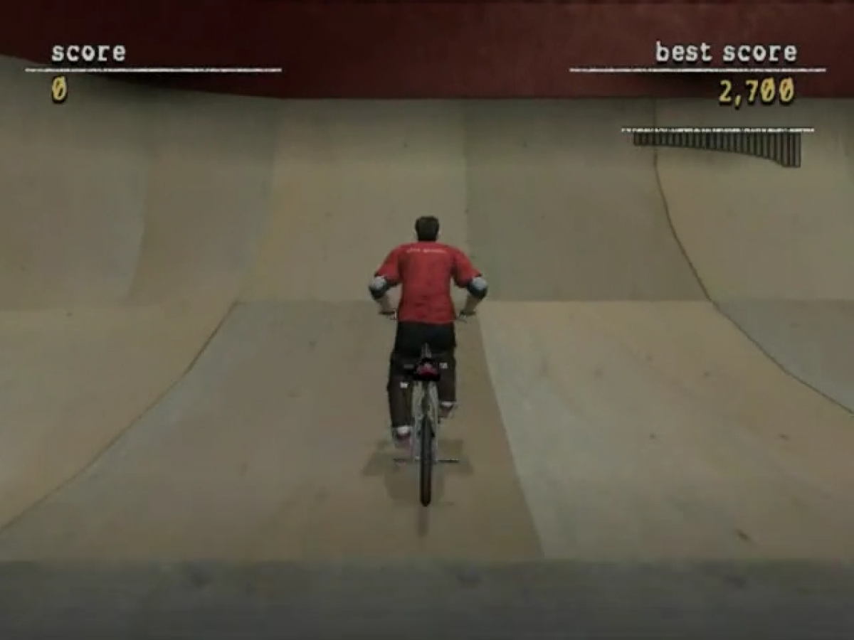 Matt Hoffman’s Pro BMX 2 GameCube GC video game, extreme sports, BMX racing and tricks, multiplayer, action sports gameplay, Nintendo GameCube title gameplay screenshot