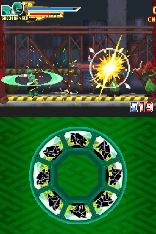 Power Rangers: Samurai gameplay for Nintendo DS (DS) action adventure video game