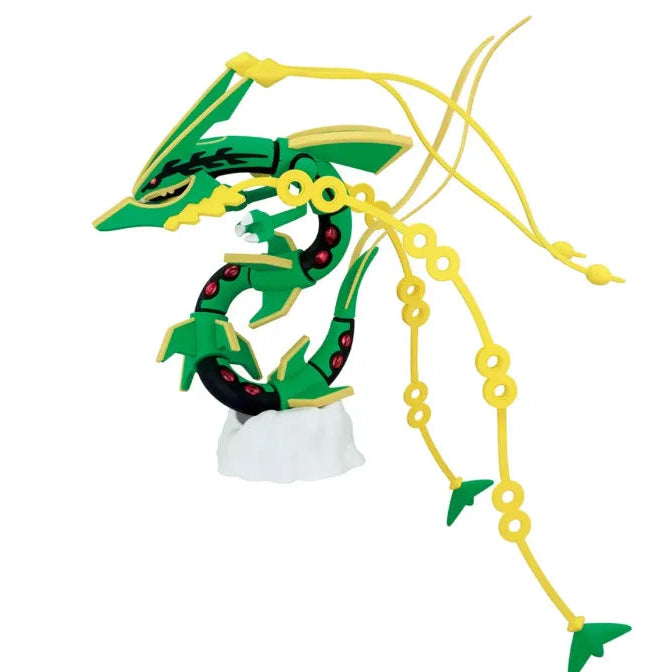 Mega Rayquaza Pokemon model kit Bandai Hobby snap fit easy build plastic model no glue required articulated display figure legendary dragon flying pokemon collectible anime game creature detailed hobby kit gift for fans 
