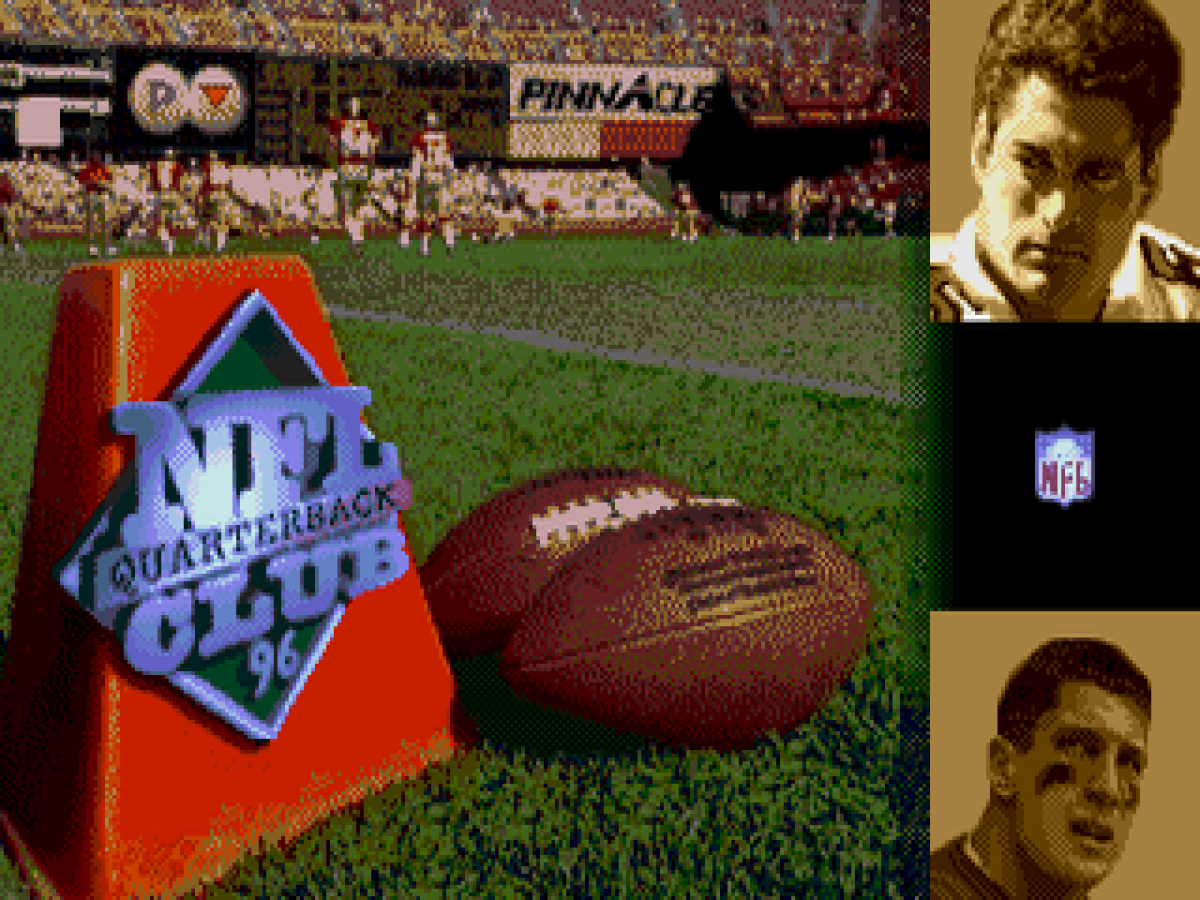 NFL Quarterback Club 96 title screen for Sega Genesis (GEN) video game