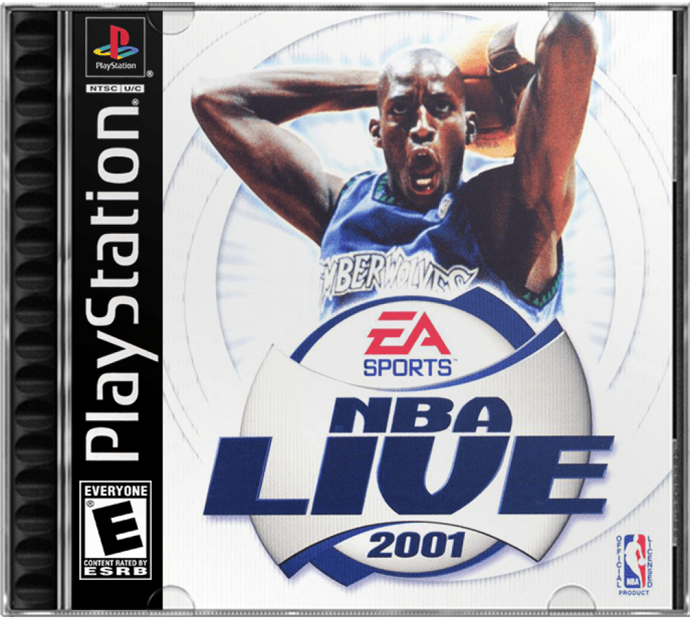 NBA Live 2001 cover art for PlayStation 1 (PS1) video game