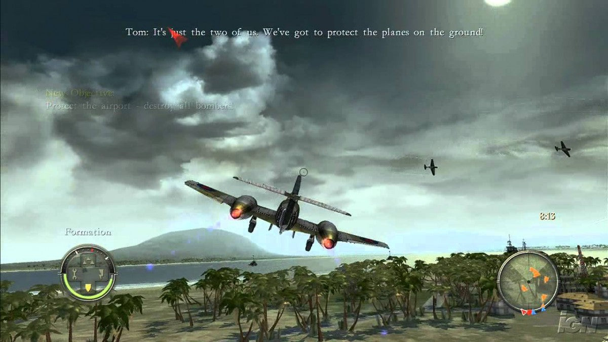 Blazing Angels Squadrons of WWII game featuring World War II aerial combat, historical fighter planes, and action-packed flight simulation gameplay