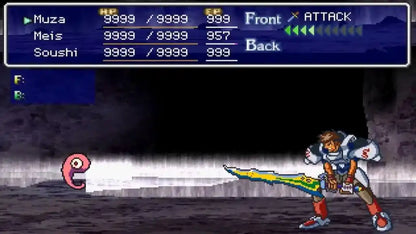 Thousand Arms PlayStation 1 PS1 turn-based RPG dating sim hybrid cel shaded anime style weapon forging system romance routes multiple endings gameplay