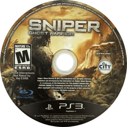 Sniper Ghost Warrior PS3 tactical shooter gameplay with realistic sniping and stealth action disc