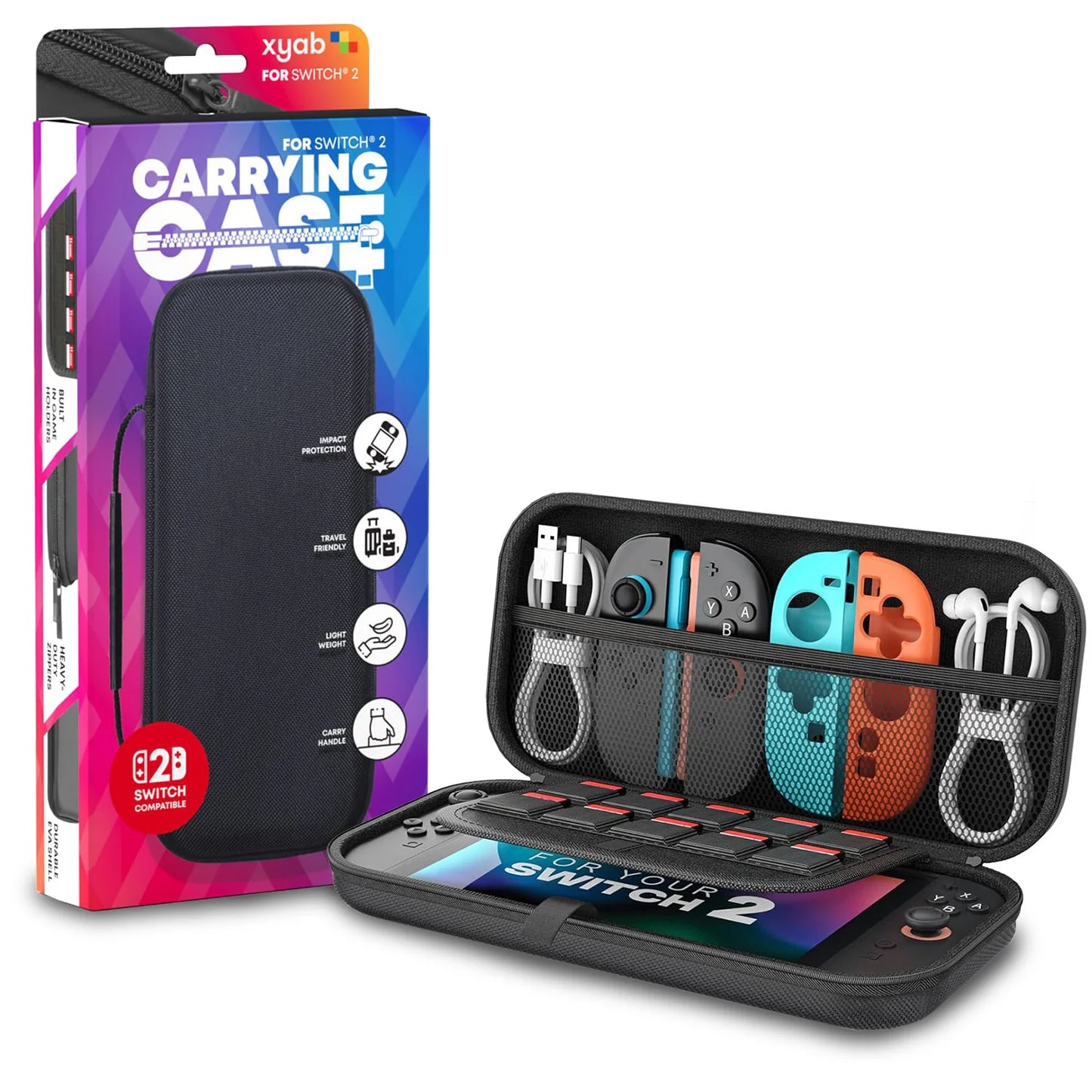 Travel Hard Shell Carrying Case accessory Nintendo Switch 2 (NS2)