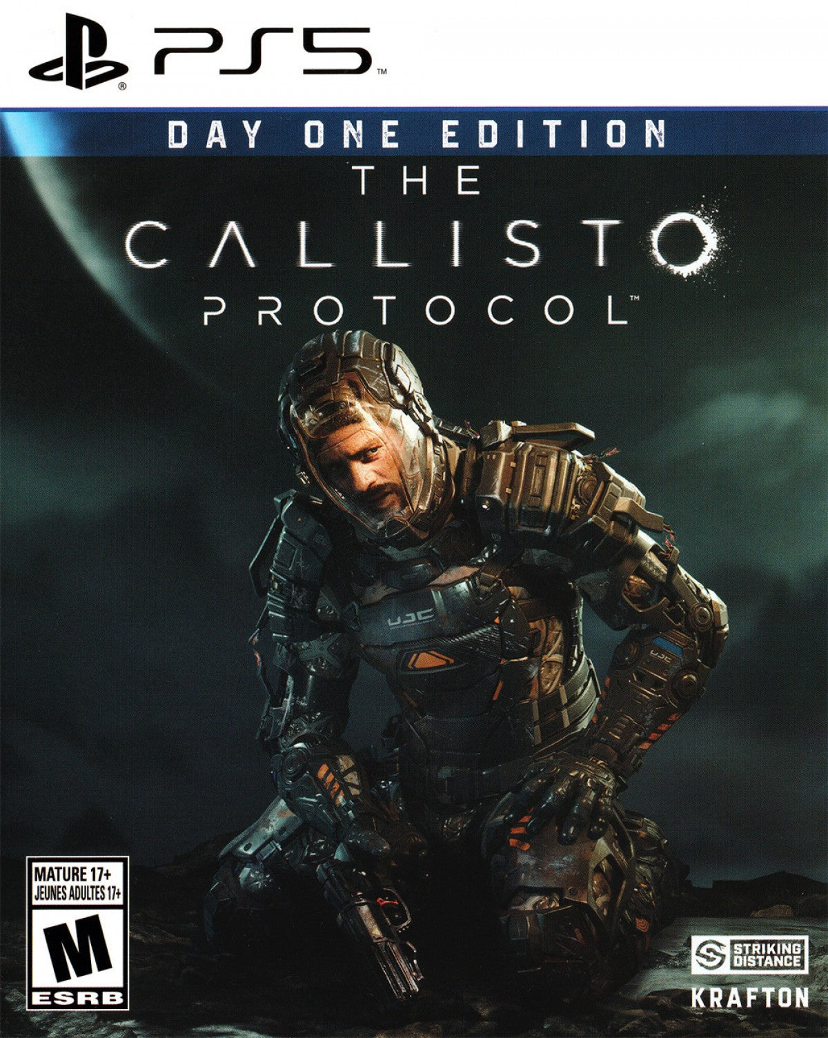 The Callisto Protocol Day One Edition inspired design featuring sci fi survival horror aesthetic dark space prison setting terrifying alien creatures atmospheric suspense brutal combat futuristic nightmare environments cinematic horror adventure presentation front cover