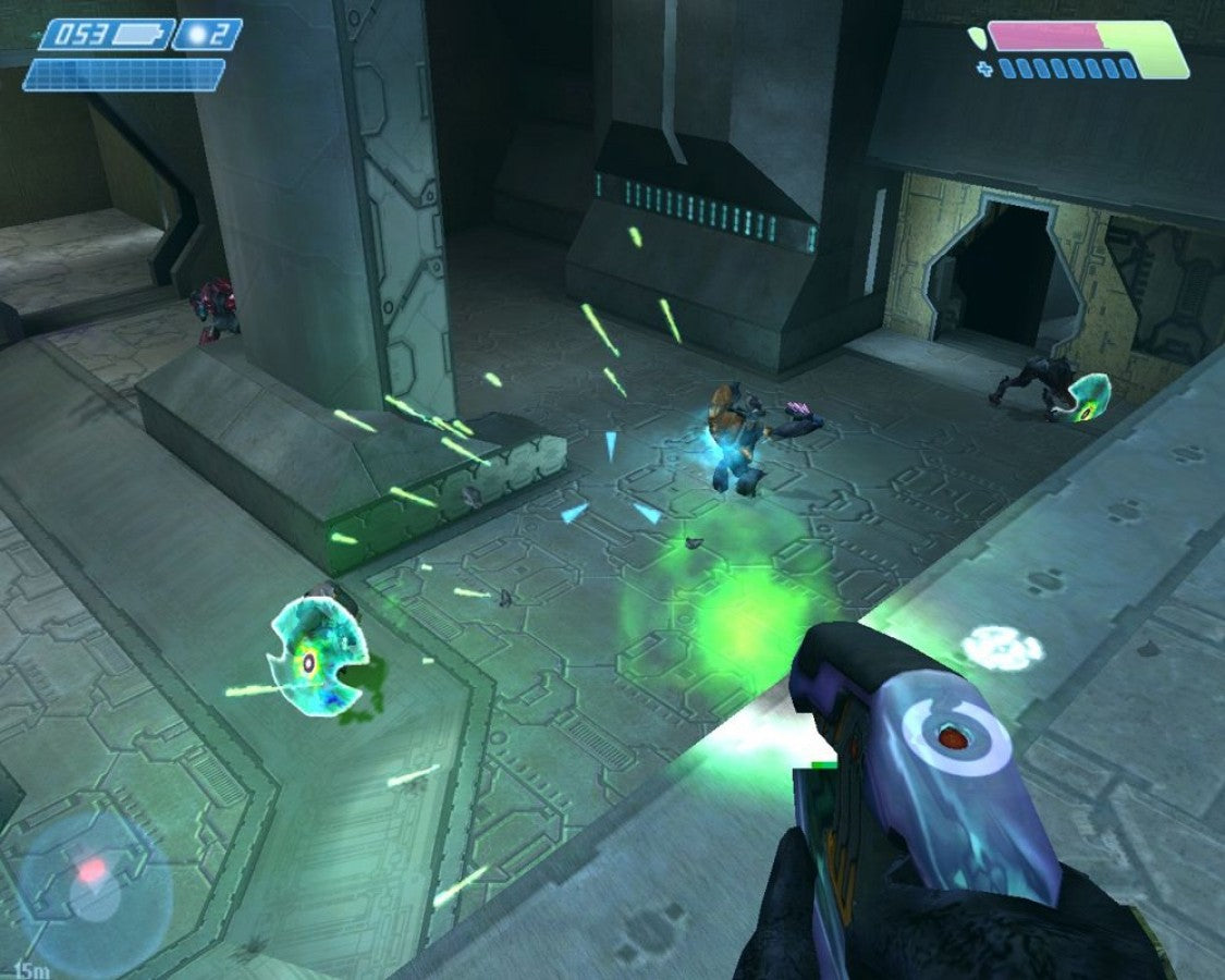 Halo: Combat Evolved [Game of the Year Edition] for Xbox (XBOX) featuring the iconic sci fi first person shooter with an epic campaign as Master Chief plus enhanced content in the GOTY release; battle the Covenant and Flood across varied missions with classic Xbox action and replayable multiplayer fun gameplay screenshot