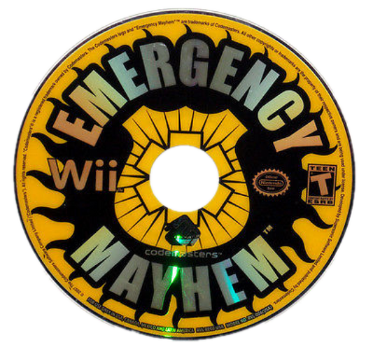 Emergency Mayhem disc cover art for Nintendo Wii (Wii) video game