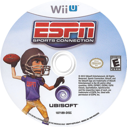 ESPN Sports Connection disc art for Nintendo Wii U (WiiU) video game 