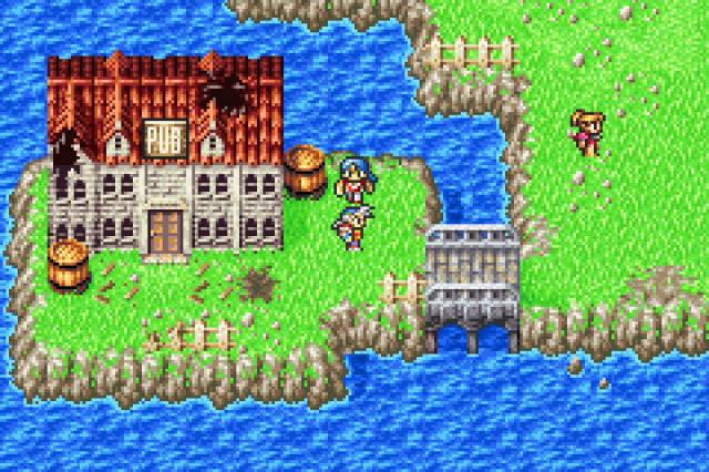 Final Fantasy I & II Dawn of Souls cartridge for the Game Boy Advance featuring classic turn based RPG gameplay with enhanced versions of the original Final Fantasy I and II including updated graphics additional dungeons and quality of life improvements gameplay