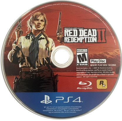 Red Dead Redemption 2 – PlayStation 4 (PS4) video game play disc, open-world action-adventure