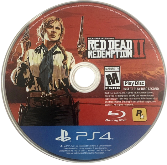 Red Dead Redemption 2 – PlayStation 4 (PS4) video game play disc, open-world action-adventure