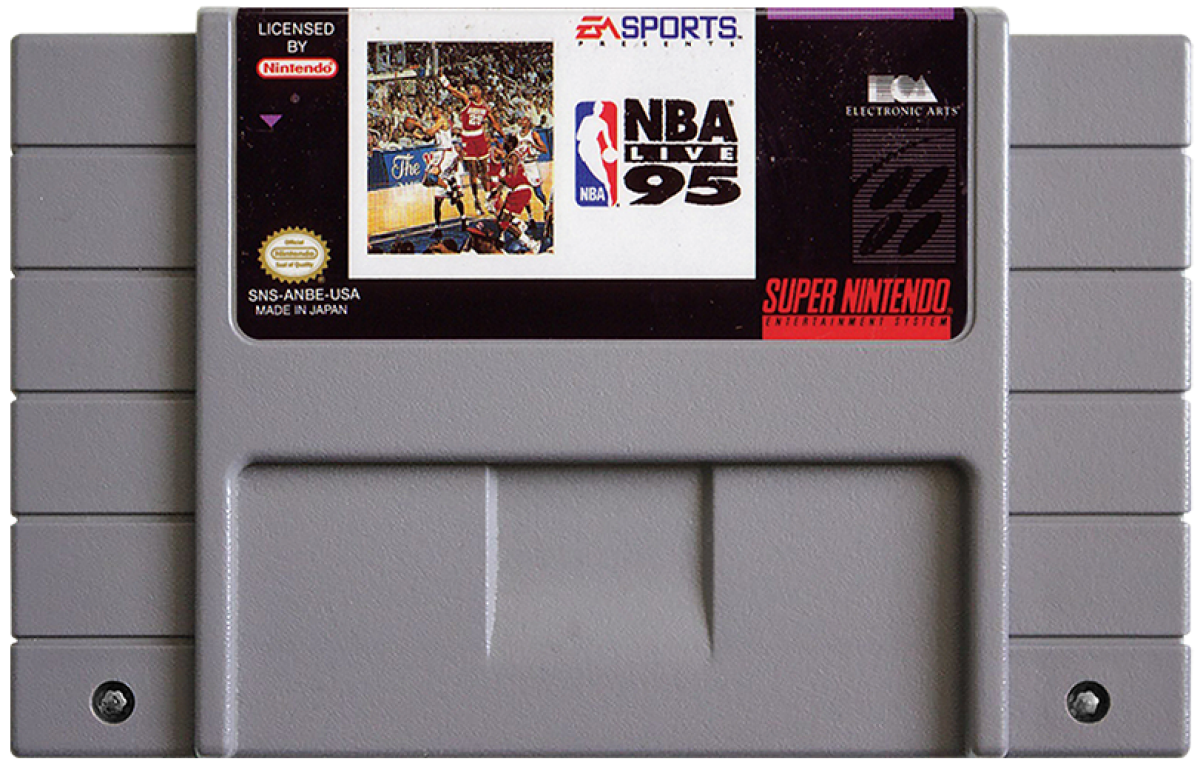 NBA Live 95 cartridge for Super Nintendo Entertainment System (SNES) retro video game