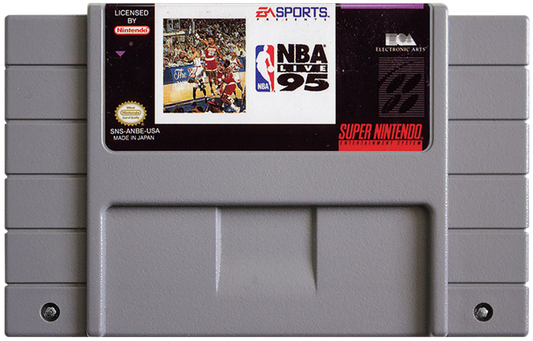 NBA Live 95 cartridge for Super Nintendo Entertainment System (SNES) retro video game