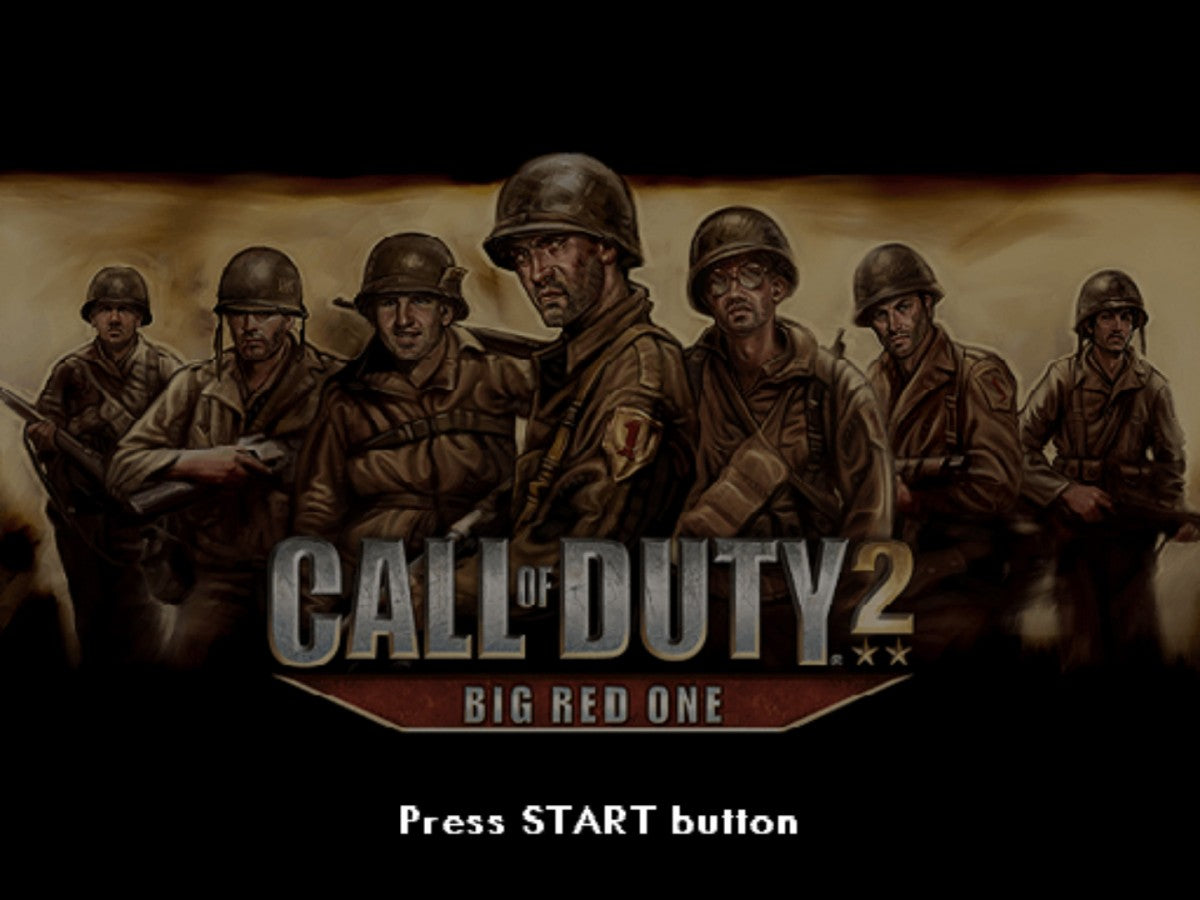 Call of Duty 2: Big Red One for PlayStation 2 with World War II themed military action gameplay