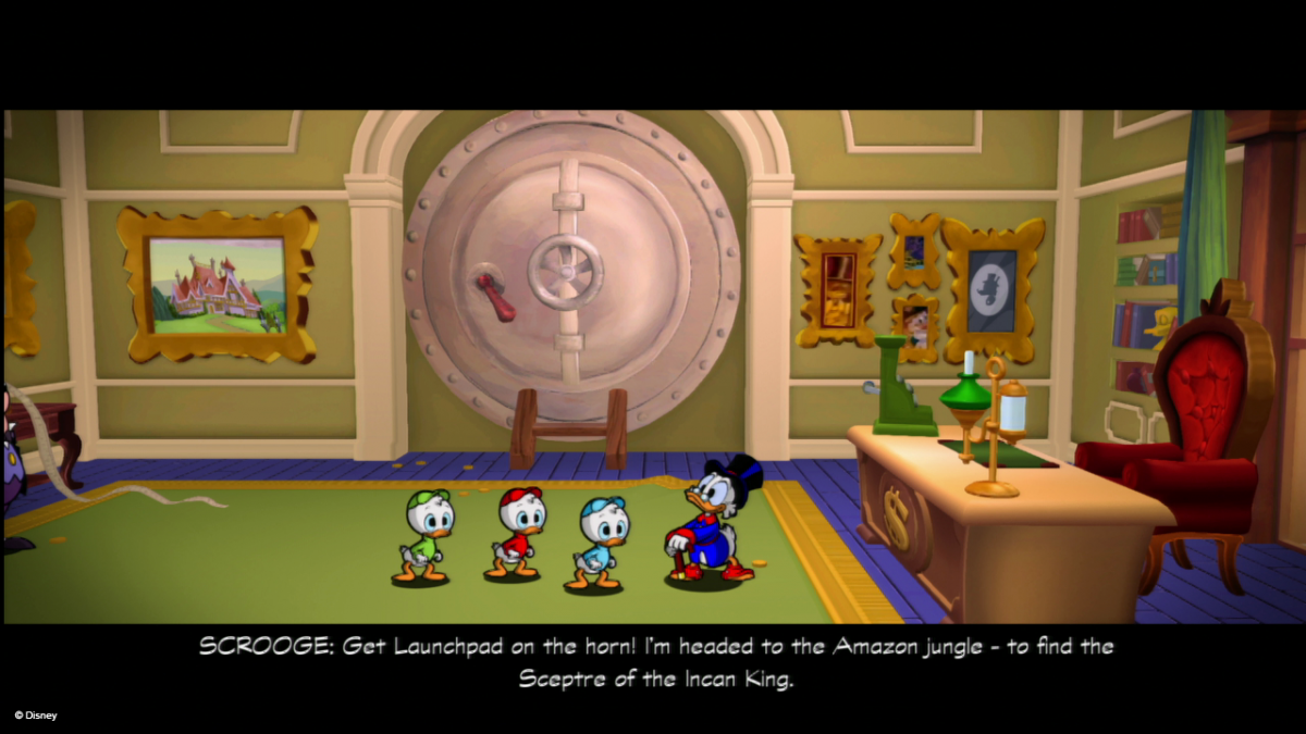 DuckTales Remastered Nintendo Wii U video game, action platformer, classic Disney adventure, HD remaster, retro-inspired gameplay screenshot