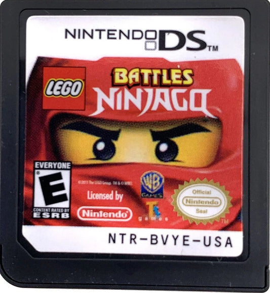 LEGO Battles Ninjago Nintendo DS game featuring real-time strategy gameplay with LEGO ninja characters cartridge