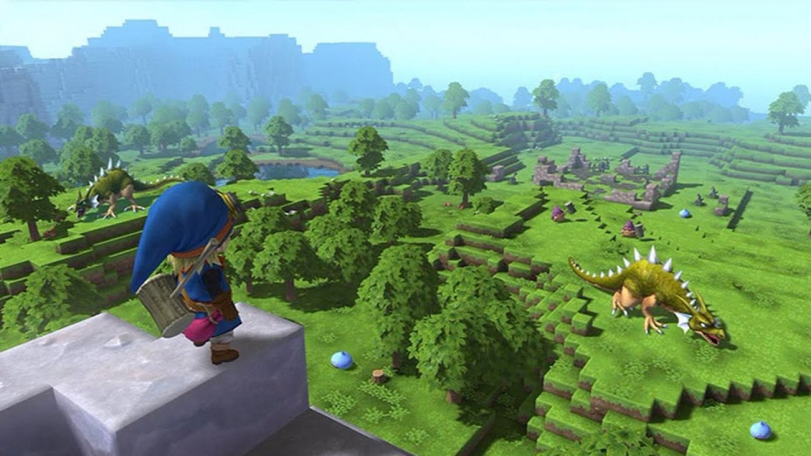 Dragon Quest Builders Day One Edition PS4 game featuring creative sandbox building, action RPG gameplay, and bonus Day One content set in the Dragon Quest universe gameplay screenshot
