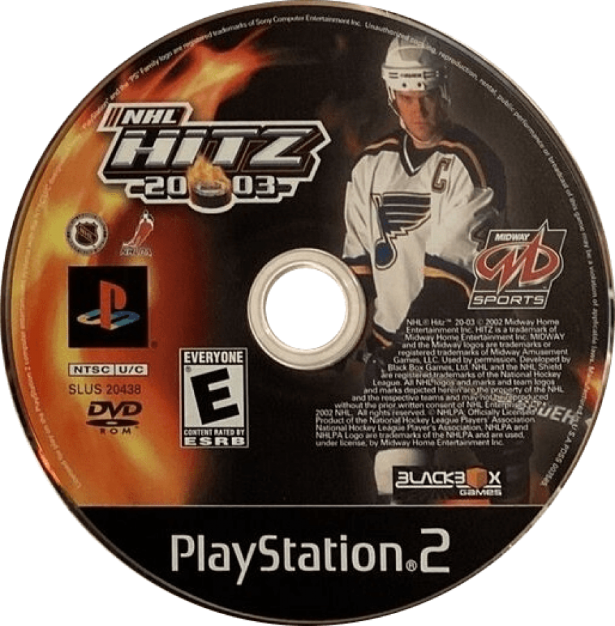 NHL Hitz 2003 – PlayStation 2 (PS2) video game disc, arcade-style ice hockey sports game.