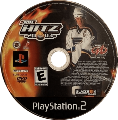 NHL Hitz 2003 – PlayStation 2 (PS2) video game disc, arcade-style ice hockey sports game.