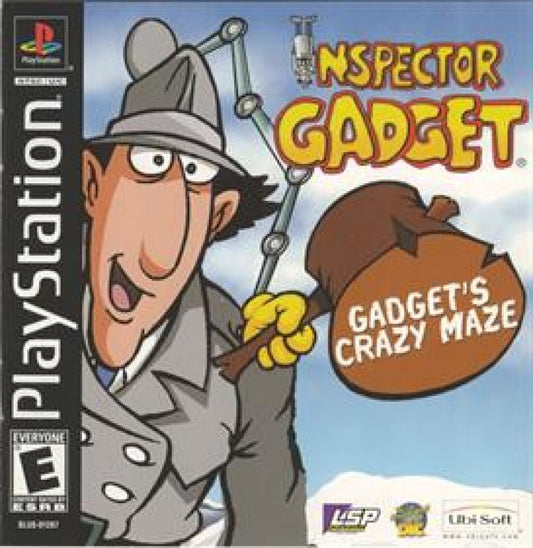 Inspector Gadget PlayStation PS1 for action adventure video game fans featuring platforming gameplay crime solving missions iconic cartoon characters gadget powered abilities puzzle solving colorful environments family friendly action collectible gaming appeal cover art