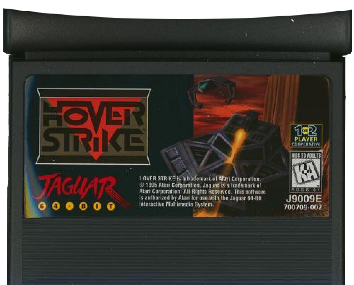 Hover Strike Atari Jaguar CD Hover Strike sci fi hovercraft combat shooter 3D vehicle combat missions futuristic battlefield action retro Jaguar CD game cartridge 