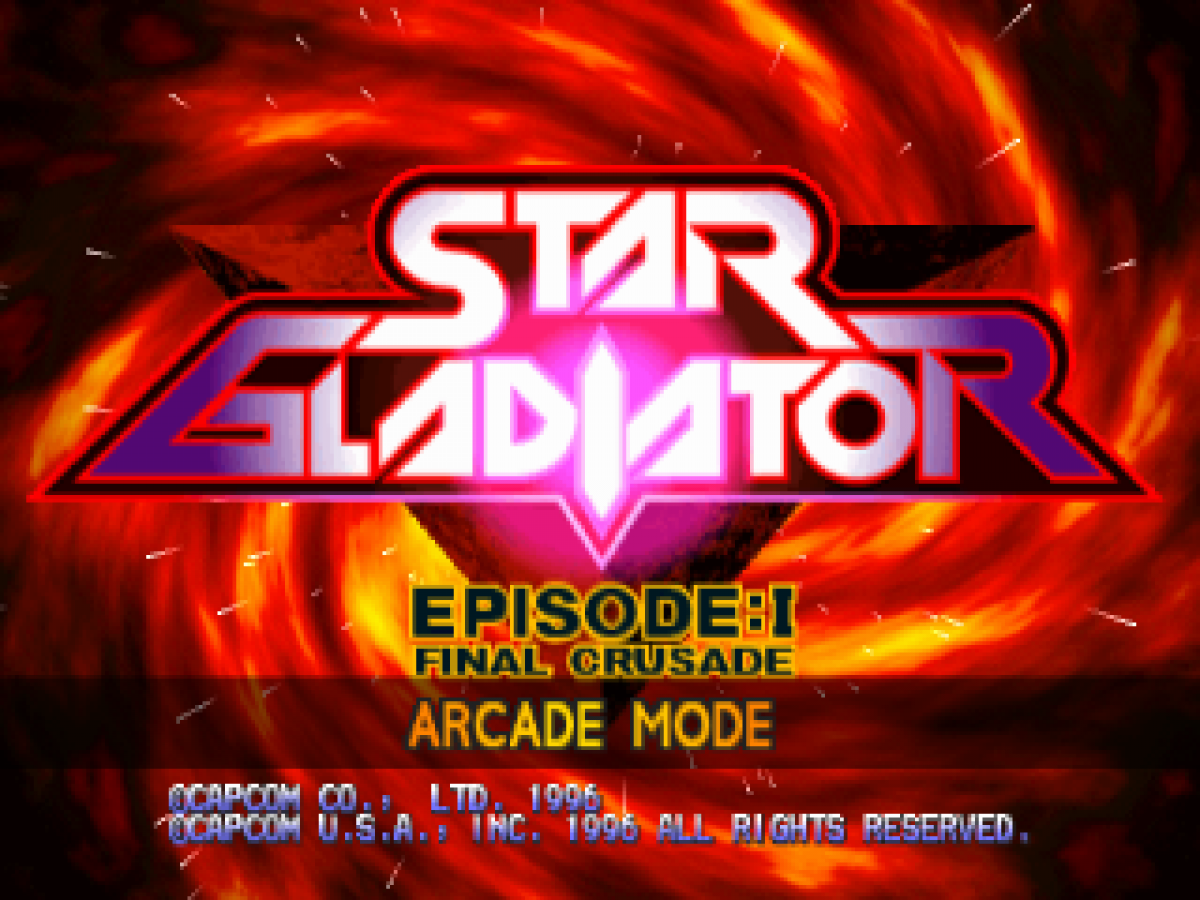Star Gladiator Episode I Final Crusade PlayStation PS1 for 3D fighting video game fans featuring futuristic martial arts combat multiple playable characters weapon based battles powerful special attacks sci fi arenas fast paced arcade action challenging opponents classic Capcom fighting gameplay collectible gaming appeal gameplay
