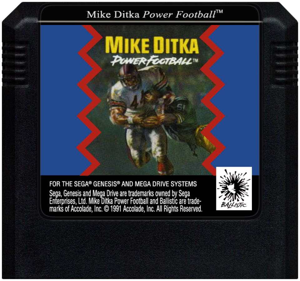 Mike Ditka Power Football cartridge for Sega Genesis (GEN) video game