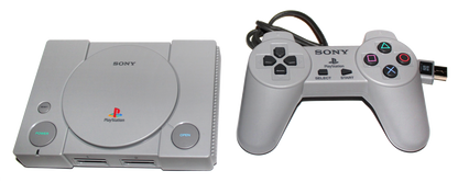 PlayStation Classic Sony mini console system pre-loaded games HDMI output retro gaming plug-and-play nostalgic original OEM controller included top down of console and controller