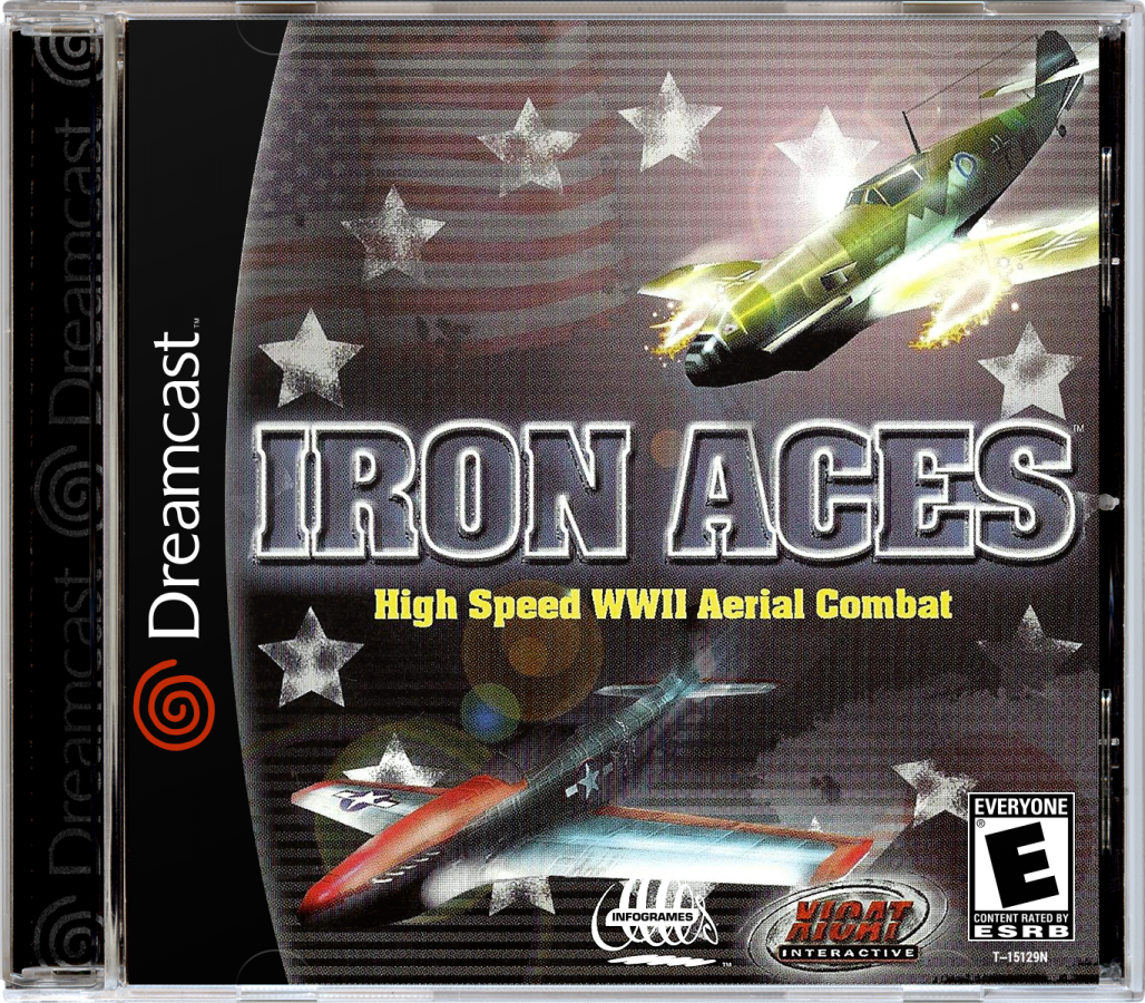Iron Aces Sega Dreamcast retro video game combat flight simulator cover art