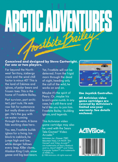 Frostbite back cover art for Atari 2600 (2600) video game