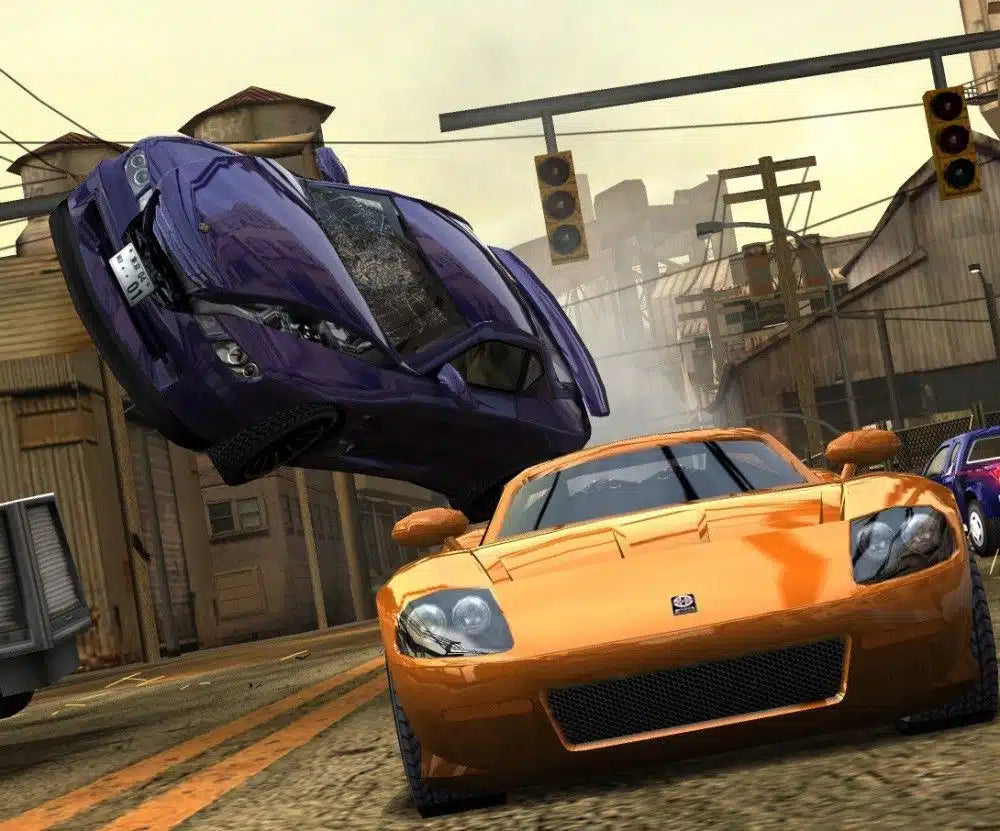 Burnout Revenge Greatest Hits for PlayStation 2 with high-speed racing and vehicular crash action gameplay