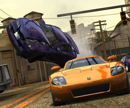 Burnout Revenge Greatest Hits for PlayStation 2 with high-speed racing and vehicular crash action gameplay