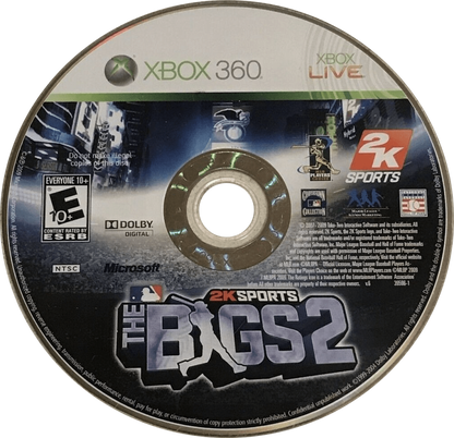 The Bigs 2 disc for Xbox 360 (X360) arcade-style baseball video game