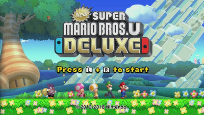 New Super Mario Bros U Deluxe titlepage for Nintendo Switch NS video game