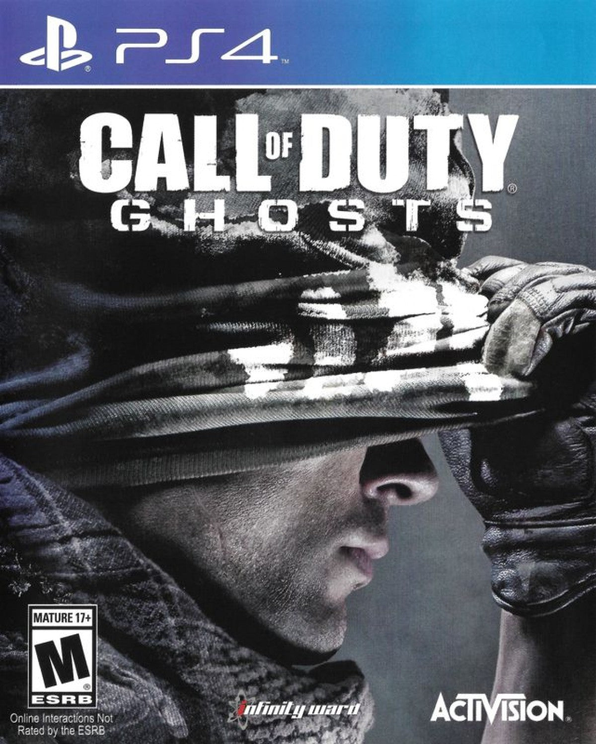 Call of Duty: Ghosts cover art for PlayStation 4 (PS4) first-person shooter video game