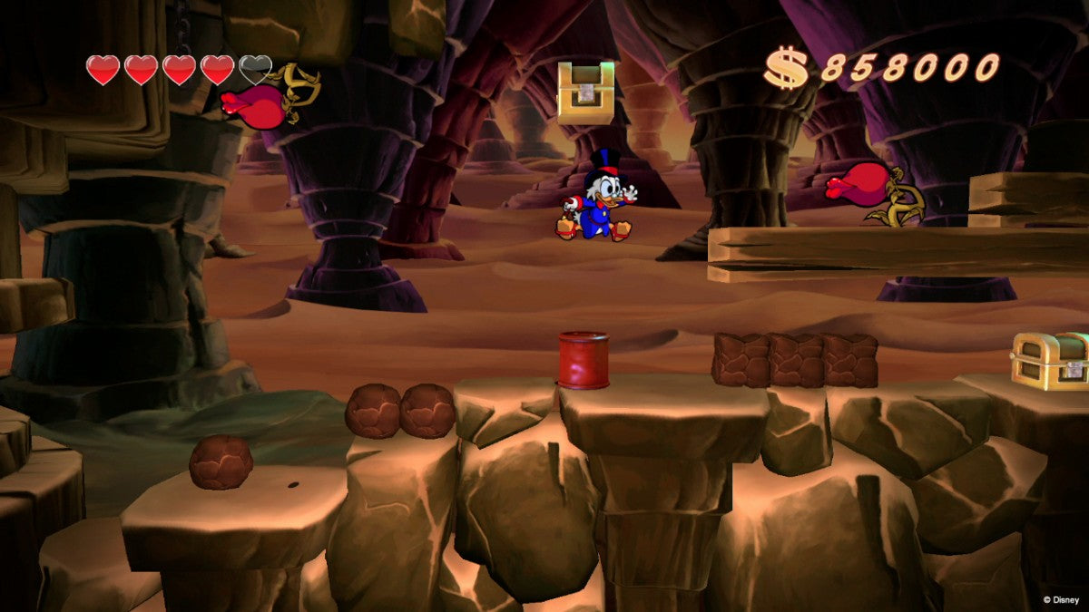 DuckTales Remastered Nintendo Wii U video game, action platformer, classic Disney adventure, HD remaster, retro-inspired gameplay screenshot